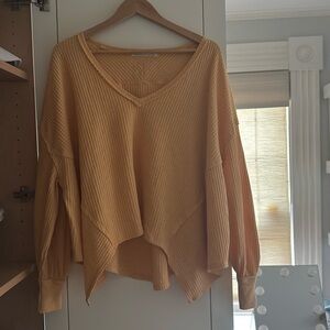 Yellow/orange Free people top